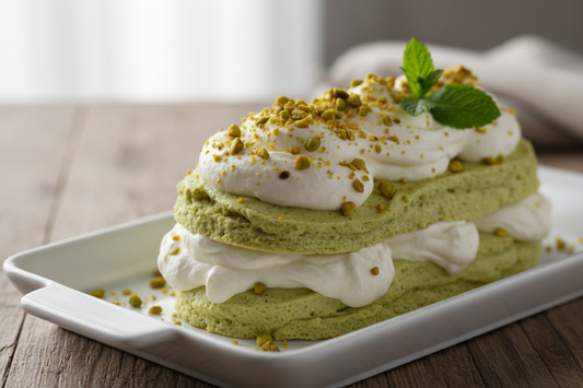 Pistachio and cream dessert 